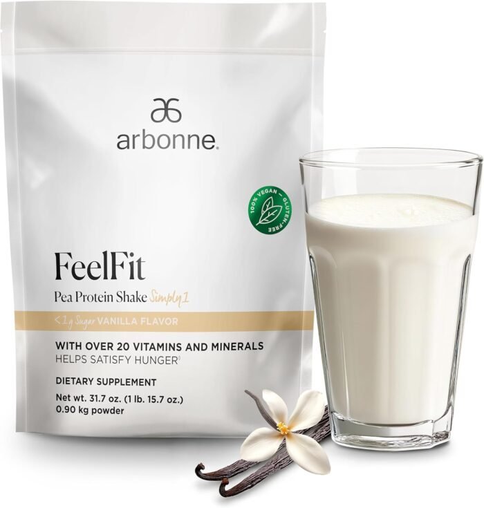 Arbonne Feelfit Pea Protein Shake - Daily Supplement Powder, Vegan Protein for Support of Overall Health, Energy and Well-Being, Vanilla - Image 2