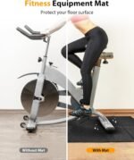 Foldable Rubber Treadmill Mat - Exercise Bike Mat with Waterproof Non-Slip Shock Absorption, Exercise Equipment Mat to Protect Floor for Home Gym Workout - Image 5