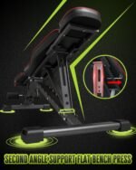 Adjustable Weight Bench for Bench Press, 880LBS Stable Workout Bench with Bench Press Rod/Extended Head, Foldable Weight Benches for Home Gym, Incline/Decline 90 Degree Bench Exercise Bench (Black) - Image 5