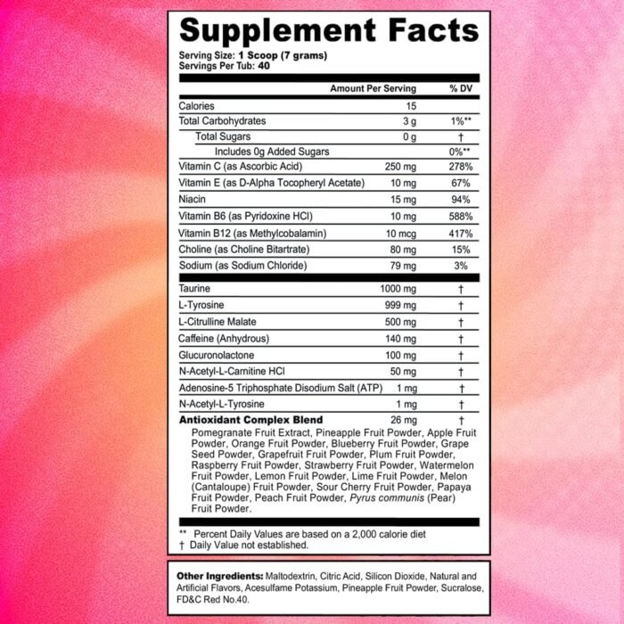 G Fuel Hype Sauce Energy Drink Powder, Pre Workout Caffeine Mix for Gaming, Sugar Free Focus Amino, Vitamin + Antioxidants, 9.9oz (Raspberry Lemonade, 40 Servings) - Image 7