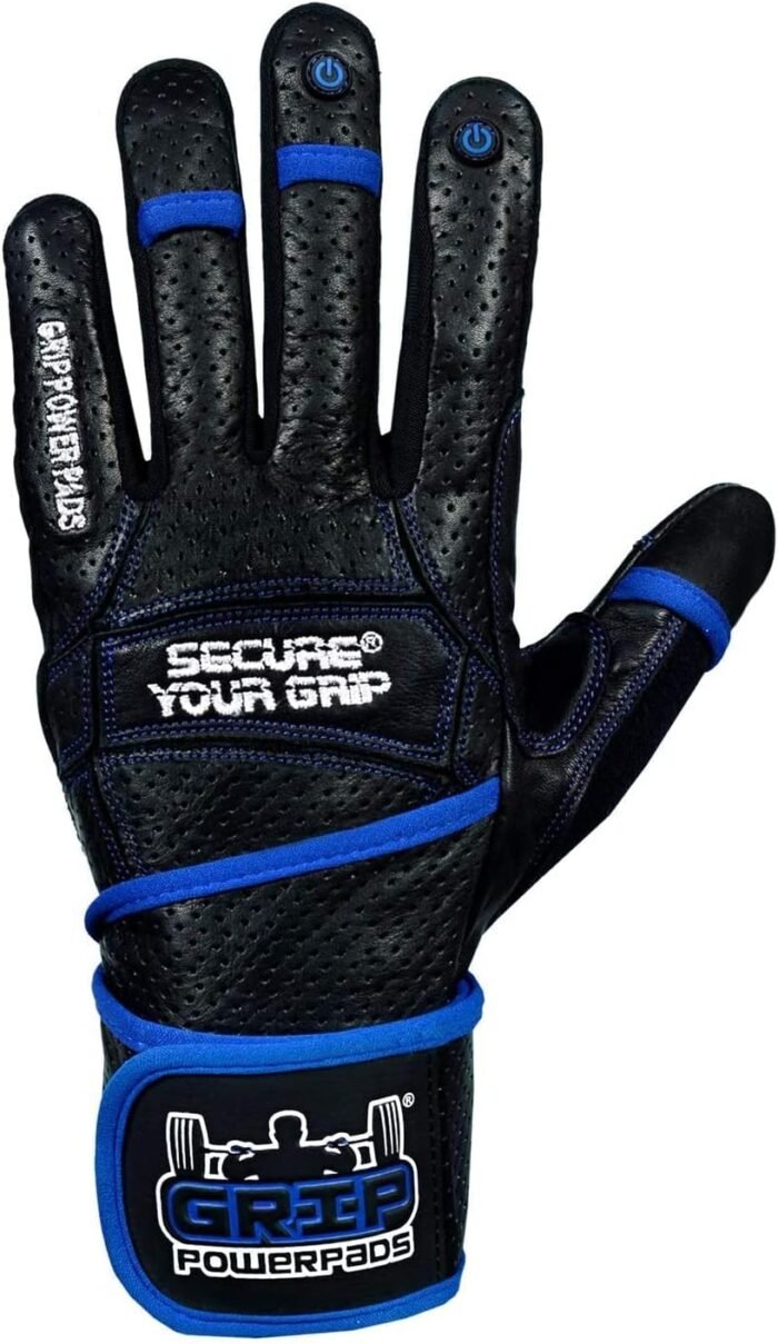 Elite Leather Gym Gloves with Built in 2" Wide Wrist Wraps Grip & Design for Weightlifting Power Lifting Bodybuilding & Strength Training Workout Exercises - Image 6