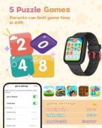 Kids Watch for Boys 5-12, Kids Smart Watch Fitness Tracker Pedometer, No Phone Needed, Puzzle Games with Parental Control, IP68 Waterproof, Heart Rate, Sleep Monitor, Step Counter, 80 Sports - Image 7