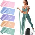 Stretch Bands for Exercise, 5 Levels Resistance Bands for Working Out, Exercise Bands for Physical Therapy, Pilates, Rehab, Stretch, Strength Training and Yoga Starter Set - Image 2