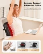 Back Massager with Heat, FSA HSA Eligible, Shiatsu Neck Massagers Deep Tissue Kneading Massage Pillow for Lower Back Leg Shoulder, Lumbar Support Pillow for Office Chair, Gifts for Mom Dad Women Men - Image 6