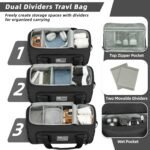 ZOMFELT Tactical Gym Bag for Men, 3-in-1 Travel Duffle Bag with Removable Dividers & Innovative Shoe Compartment, Waterproof MOLLE Travel Backpack, Airplane Carry-On Approved Workout, Outdoor, Black - Image 3