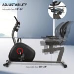 Recumbent Exercise Bike for Home Magnetic Stationary Bike for Adult Seniors, Workout Equipment for Gym, LCD, Heart Rate Handle,Indoor - Image 10