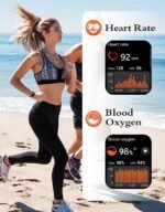 RUIMEN Smart Watches for Men Women (Answer/Make Calls, 2 Bands Included), 1.8" Smartwatch for iOS/Android Phones, Fitness Tracker Heart Rate/Sleep Monitor Digital Watch Waterproof Purple - Image 6