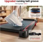 RHYTHM FUN Incline Foldable Treadmill, Walking Pad Treadmill with Incline, 300 lbs Portable Treadmills with Handles for Home Office Use, Under Desk Compact Walking Pad - Image 5