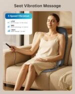 COMFIER Shiatsu Back Massager with Heat,Massage Chair Pad for Back Relief deep,Heated seat Cushion,Chair Massager for Neck,Hip with Kneading & Vibration,Home Office,Gifts for Women Men,Dad,Mom - Image 5