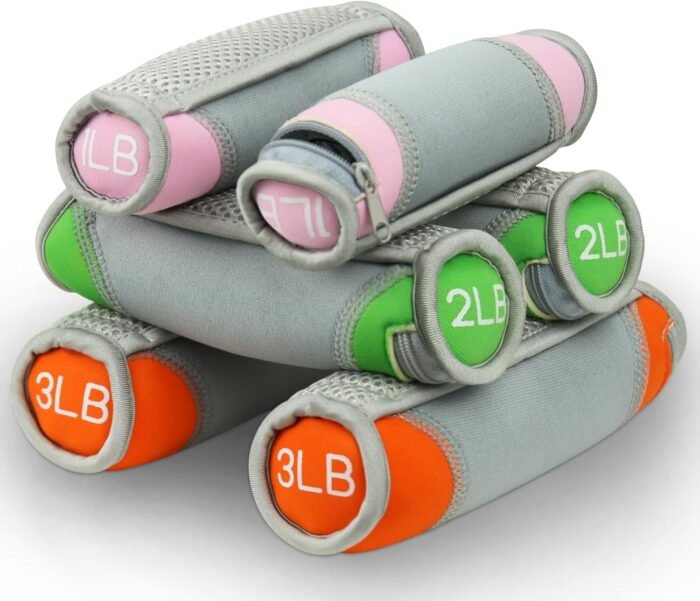 Soft Dumbbell Hand Weights Set for Jogging Running and Physical Therapy Yoga Women Men Workouts,Detachable Walking Weight with Hand Strap and Washable Cover - Image 2