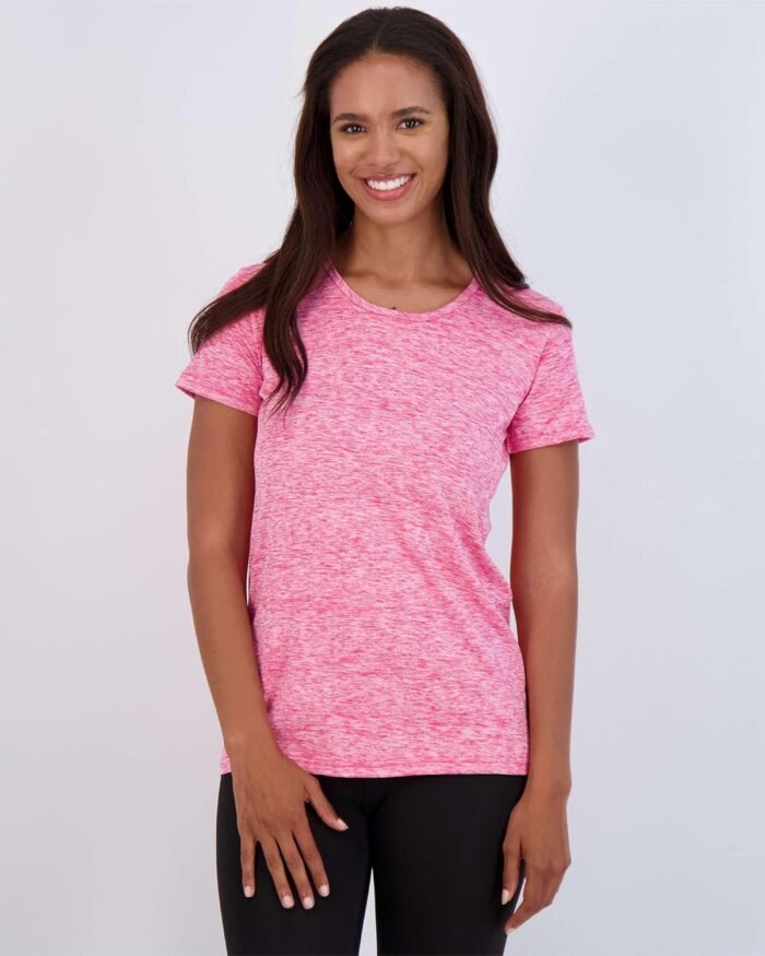 Real Essentials 5 Pack: Women's Dry Fit Tech Stretch Short-Sleeve Crew Neck Athletic T-Shirt (Available in Plus Size) - Image 3