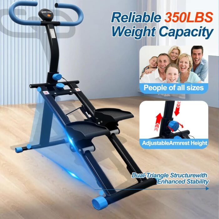 Stair Stepper for Home Vertical Climber, Foldable Full Body Exercise Aerobic Climbing Machines, Mountaineering Fitness Equipment with Adjustable Handles - Image 9