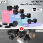 Adjustable Dumbbell Set, 4 in 1 Free Weights Dumbbells Set for Women, Weights for Women at Home, 2lb 3lb 4lb 5lb with TPU Soft Rubber Handle for Home Gym Exercise Training - Image 6