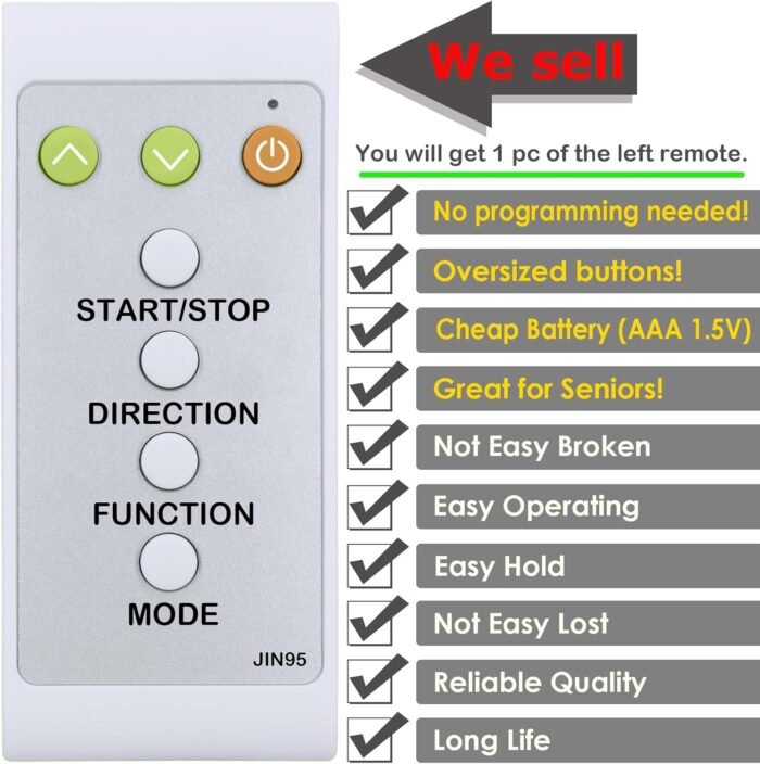 Replacement Remote Control for Many Brands Under Desk Elliptical Machine Electric Stepper, Same with The Right One in The Item Picture, with Oversized Buttons - Image 3