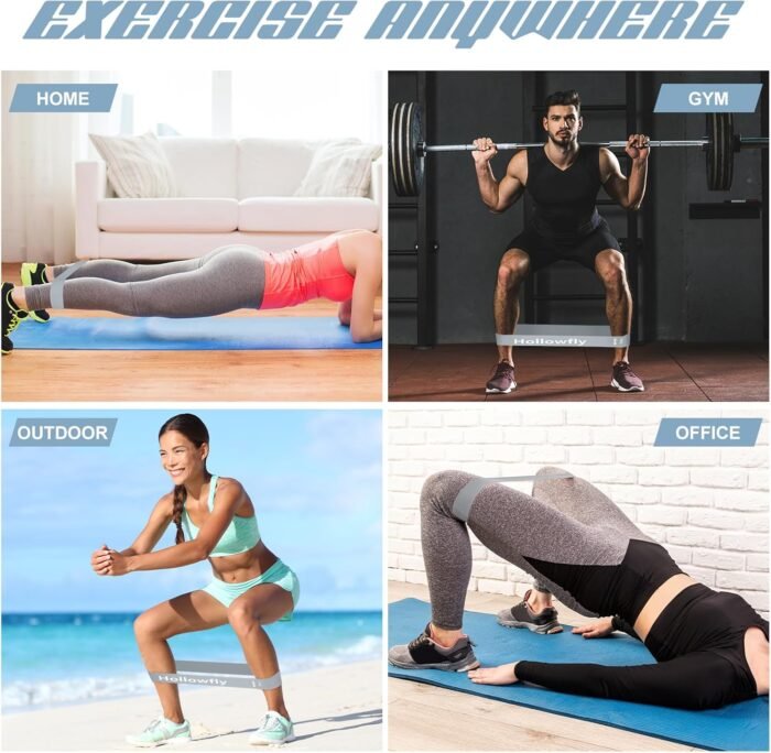 12 Pcs Latex Resistance Loop Exercise Bands for Booty Workout Stretch Exercise Bands Non Slip for Legs Squat Resistance Loop Women Men Starter Butt Hip Thigh Fitness - Image 7