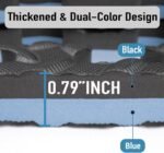 AIRHOP Upgraded 0.79" Extra Thick 48 Sq Ft High-Density Eva Foam Exercise Gym Mats, 12 Pcs Large Interlocking Puzzle Floor Tiles (24"x24") for Home Gym, Black&Blue - Image 3