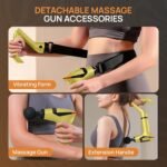 Massage Gun Deep Tissue with Muscle Massager Belt for Relaxation with Extended Handle 3-In-1 Back Massager for Pain Relief, 12 Speed Levels & 4 Replaceable Heads for Athletes, Gym Recovery, and Senior - Image 3