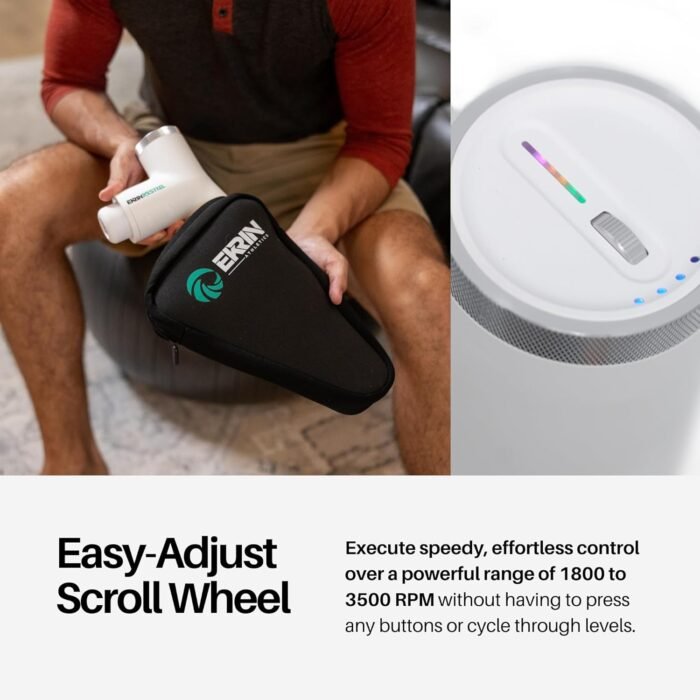 Ekrin Athletics White Kestrel Percussive Massager - Enhanced Precision & Comfort for Elite Muscle Recovery & Wellness - Relieve Sore Muscles and Stiffness - Image 4