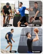 Niksa Men's Compression Shirts, Short Sleeve Athletic Compression Tops Dry Workout T Shirt, Rash Guard Base Layer Undershirt - Image 6