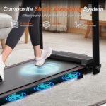 Foldable Treadmill with Handles Treadmills for Home Small Spaces 3HP Folding Treadmills Walking Pad Treadmill with Handle Bar Quiet Walking Machine, 300LBS Capacity, Portable Small Home Gym (Black) - Image 7