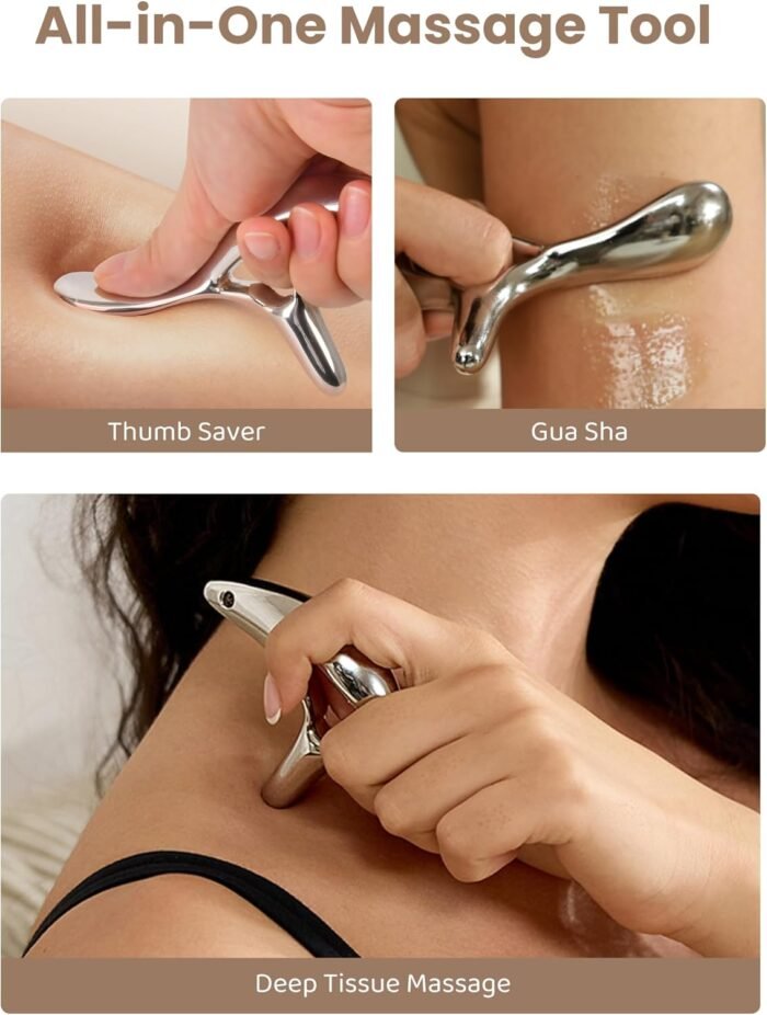 lifechill Trigger Point Massage Tool for Deep Tissue Massage & Gua Sha, Muscle Scraper Tool for Full Body Pain Relief, Thumb Saver Acupressure Tool, FSA HSA Eligible - Image 3