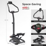 Sunny Health & Fitness 2-in-1 Premium Power Stepper with Resistance Bands, Low-Impact Cardio, Space-Saving, Height-Adjustable, with Enhanced Bluetooth Connectivity with Free SunnyFit App - Image 7