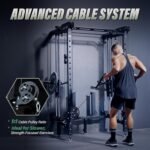 MAJOR FITNESS F35 Folding Power Rack 4-in-1 Home Gym with Cable Pulley System, Multi-Grip Pull-Up Bar, Landmine, 80+ Exercises Space-Saving Gym Equipment Easy Folding for Small Spaces - Image 7