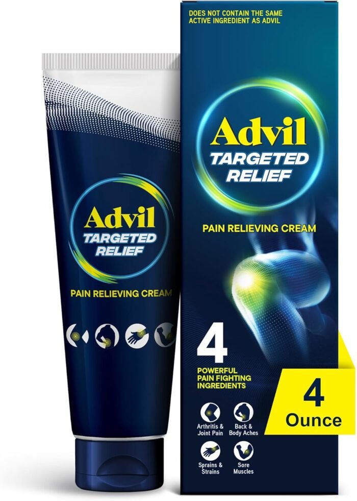 Advil Targeted Relief Pain Relieving Cream, Up to 8 Hours of Powerful Relief of Minor Arthritis Pain, Joint Pain, Lower Back Pain and Muscle Pain - 4 oz - Image 2