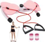 Waist Twister Board,Ab Machine Exercise Twist Boards with 300 lbs Weight Capacity,Waist Sculptor Twist for Slim Waist and Core,Noiseless Balance Board Home Gym Exercise Equipment (Pink) - Image 2