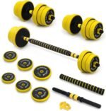 VIVITORY Dumbbell Sets Adjustable Weights, 44 to 66 Lbs, Free Weights Dumbbells Set with Connector, Neoprene Coating Adjustable Dumbbell Set, Dumbbells Weights Set for Home Gym, Cast Iron, Matte Finish - Image 2