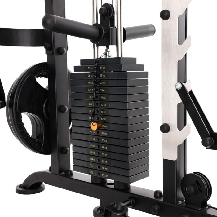Altas Strength Smith Machine Home Gym 1000 lbs Capacity 2000 lbs Cables Strength Training Power Cages for Squats Presses Pulling Deadlifts Light Commercial Equipment Easy Assembly M810 - Image 4