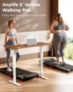 Walking Pad Treadmill, Anylife Incline Walking Pads Under Desk 330lb Capacity, 2.5HP Portable Treadmills for Home, Compact Treadmill Small Running Pad with LED Display, Remote Control - Image 7