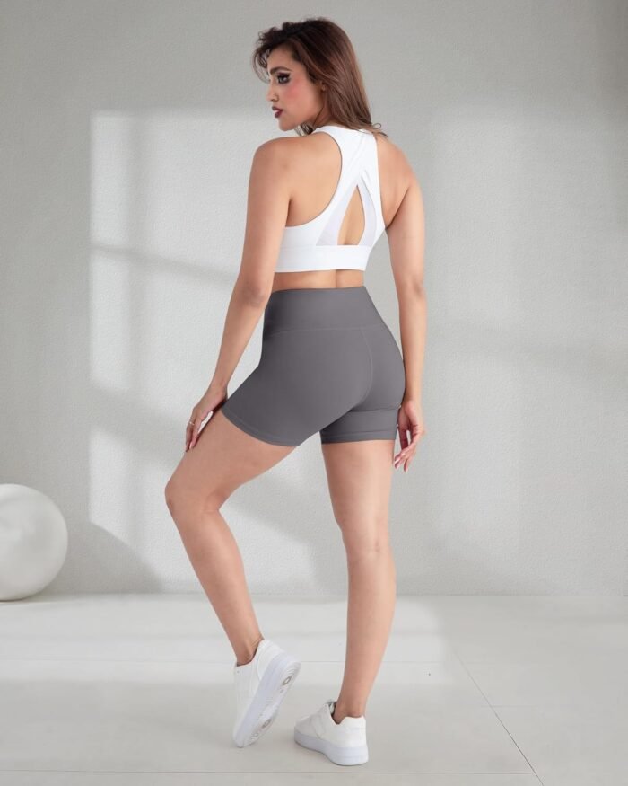 CHRLEISURE High Waisted Spandex Biker Shorts, Workout Booty Soft Yoga Shorts for Women - Image 6