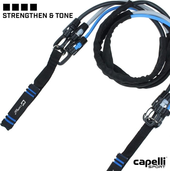 Capelli Sport Resistance Band, 3 in 1 Exercise Band Tube, Handles, Light, Medium, Heavy, Workout Bands, 3 to 46 Inch - Image 5