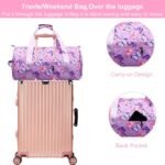 Gym Travel Duffle Bag for Girls - Gymnastics Sports Dance Bag with Shoe Compartment & Wet Pocket Panda Kids Travel Bag Teens Weekender Sleepover Carry On Bag - Image 5