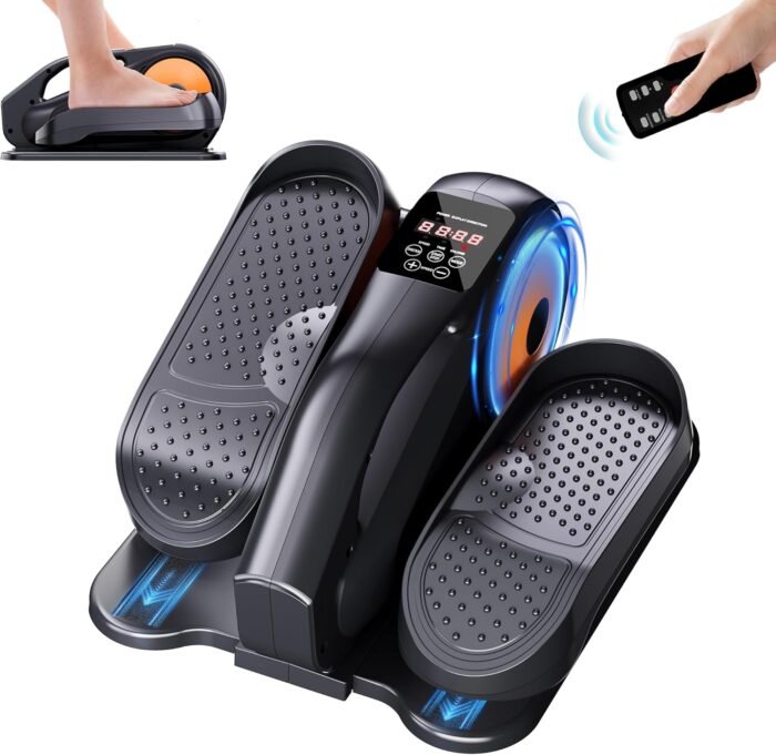 Under Desk Elliptical Machine, Ellipse Leg Exerciser While Sitting for Seniors Adults, Quiet & Portable Fully Assembled Foot Pedal Exerciser at Home with Remote Control, Exclusive Office Silent Mode - Image 2