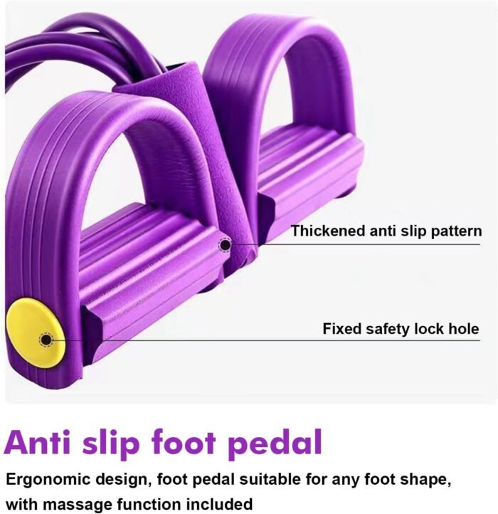 21 Fitness Resistance Bands-4 Tube Pedal Ankle Puller, Stirrup Puller for Exercise - Image 5