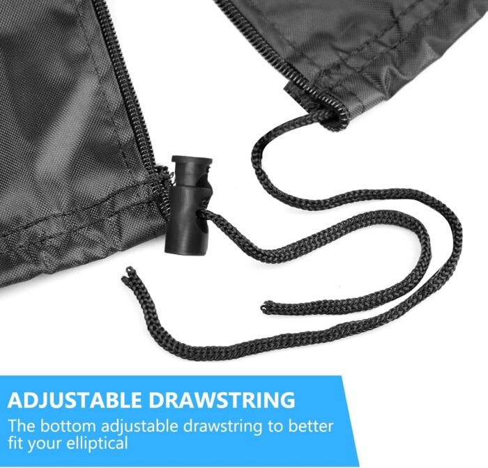 Elliptical Cover Elliptical Exercise Machine Cover for Indoor & Outdoor Home Elliptical Fitness Machine Protective Cover Waterproof & Dustproof Black - Image 7