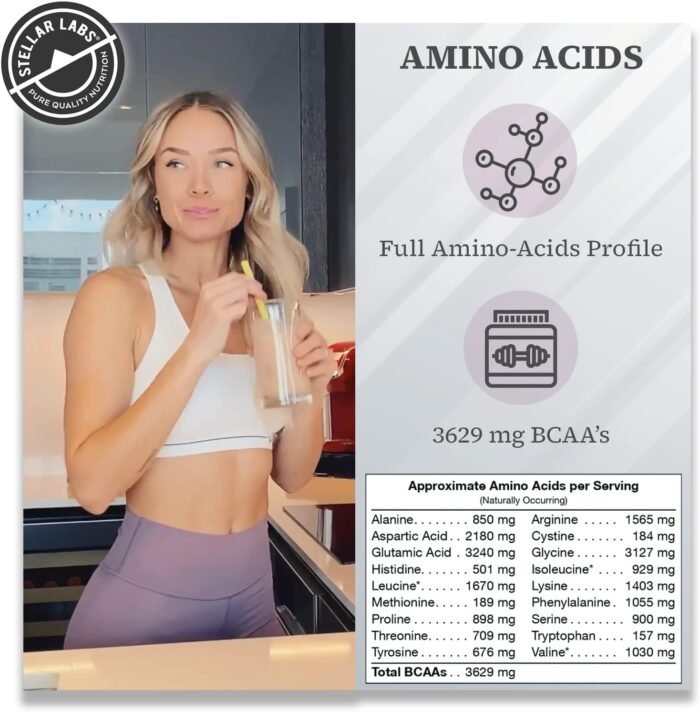 Stellar Labs Vegan Protein Powder with BCAA's & Antioxidants | Certified Low FODMAP, Non GMO, Gluten Free, Soy Free, Low Carb, with Stevia | Lean Plant Based Protein Powder Shakes | Chocolate - Image 5