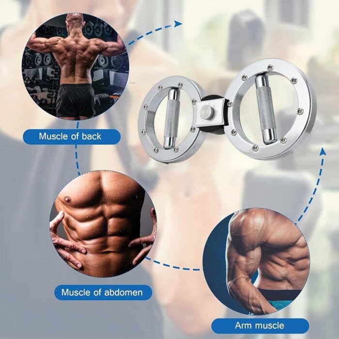 EILISON Rotating Burn Machine 12 LB, Rotating Arm Machine 360 Degree Rotating Grips, Multifunctional Spinning Burn Rotator Machine for Forearm Trainer, Boxing, Workouts (Silver) - Image 7