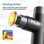 Mini Massage Gun, Percussion Deep Tissues Muscle with Heat, Portable Full-Metal Massage Gun with 3 Interchangeable Heads | 4 Speeds | Compact Sports Massager Helps Relieve Sore Muscles and Stiffness - Image 3