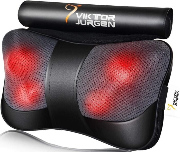VIKTOR JURGEN Mothers Day Back Massager Gifts, Shiatsu Kneading Massager for Neck and Shoulder, Massage Pillow with Heat Relaxation Gifts for Women/Men/Dad/Mom/Fathers Day/Christmas - Image 2
