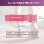 Adjustable Fabric Resistance Bands with Medium Resistance Levels, Non-Slip Exercise Bands for Men and Women, Perfect Workout Bands for Glutes and Lower Body Training - 1 Pack - Image 3