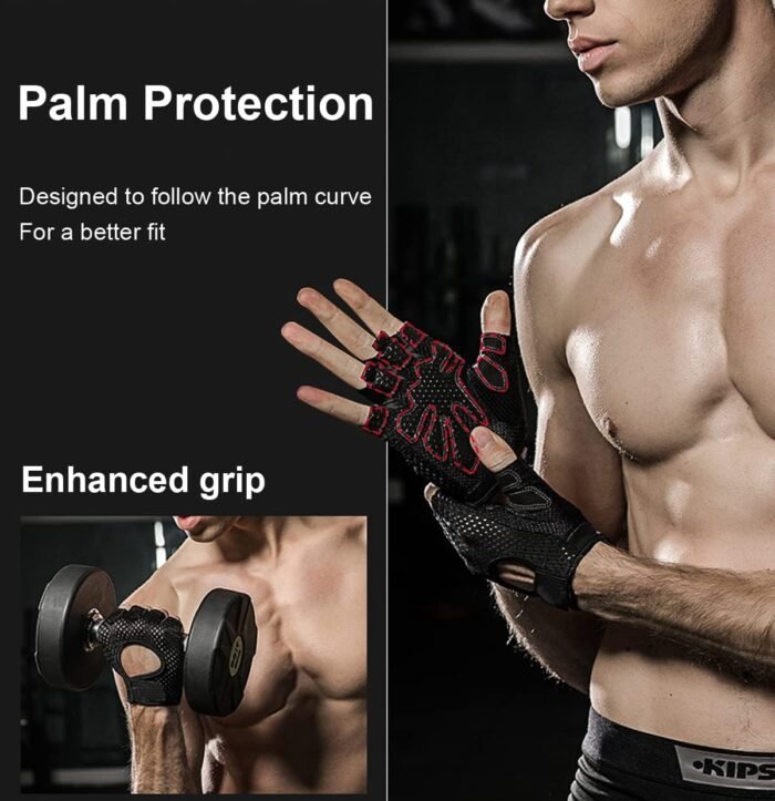 Workout Gloves for Women & Men, Gym Gloves Weight Lifting Gloves for Men, Mens Workout Gloves Fitness Gloves - Image 3