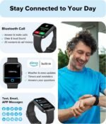 Smart Watch for Men Women Android iPhone, Alexa Built-in Fitness Watch with 1.8" LCD Screen & Bluetooth Call (Make/Answer), Heart Rate/SpO2/Sleep Monitor, 100 Sports, IP68 Waterproof Smartwatch - Image 4
