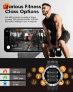Smart Watches for Men, Bluetooth Call Military Smart Watch, Waterproof Fitness Tracker with Heart Rate/Blood Oxygen/Sleep Monitor/124 Sports Modes, Tactical Watch for Android Phones & iPhone (Silver) - Image 4