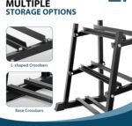 Dumbbell Rack, Bongkim Dumbbell Set with Rack Stand, Dumbbells Weights Rack for Home Gym, Weight Rack for Dumbbells, Kettlebells, and Weight Plates 1100LBS - Image 6