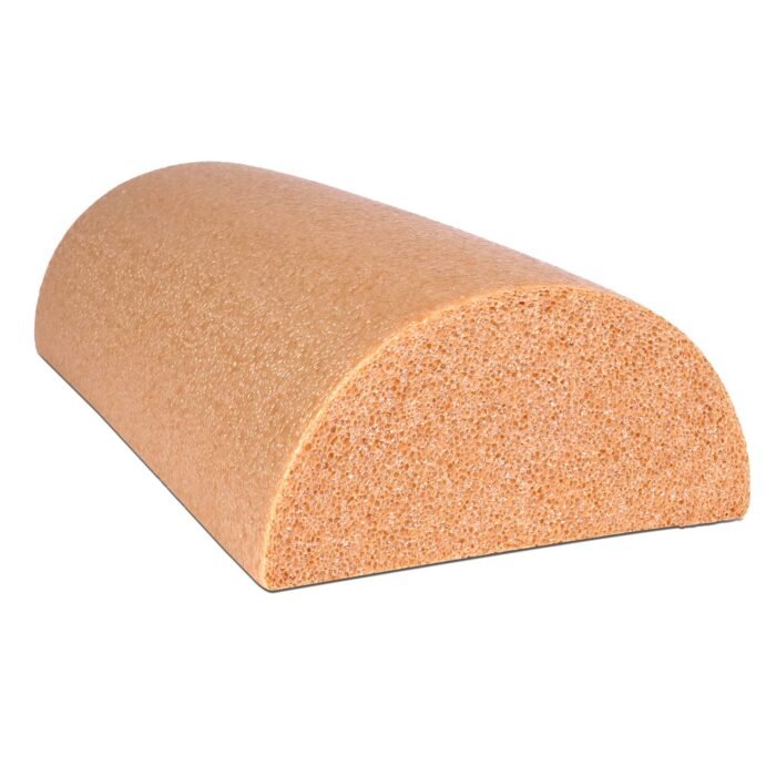 CanDo Beige PE Foam Rollers for Muscle Restoration, Massage Therapy, Sport Recovery and Physical Therapy 6" x 12" Half-Round - Image 2