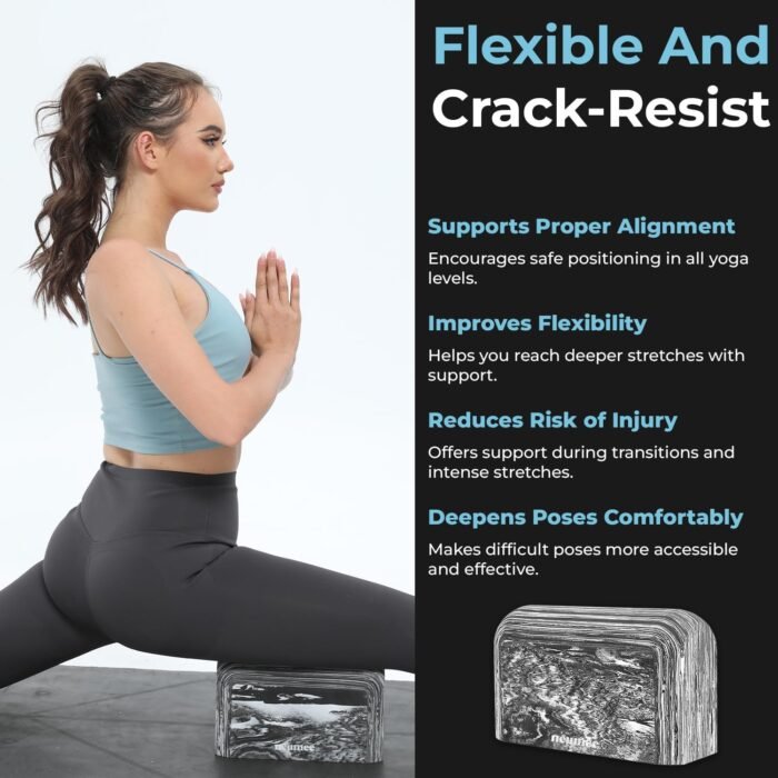 Yoga Block, 1 piece Lightweight, Arc Shape for Stable Grip, Ink Painting Design, Portable and Durable Yoga Brick for Enhanced Comfort and Support - Image 7