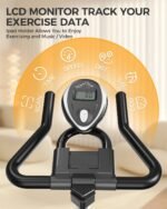 pooboo Exercise Bike, Adjustable Magnetic/Brake Pad Resistance Silent Belt Drive, Indoor Cycling Bike for Home Cardio, Fitness Stationary Bike with 350lbs/300lbs Weight Capacity &Upgraded Version Seat - Image 7